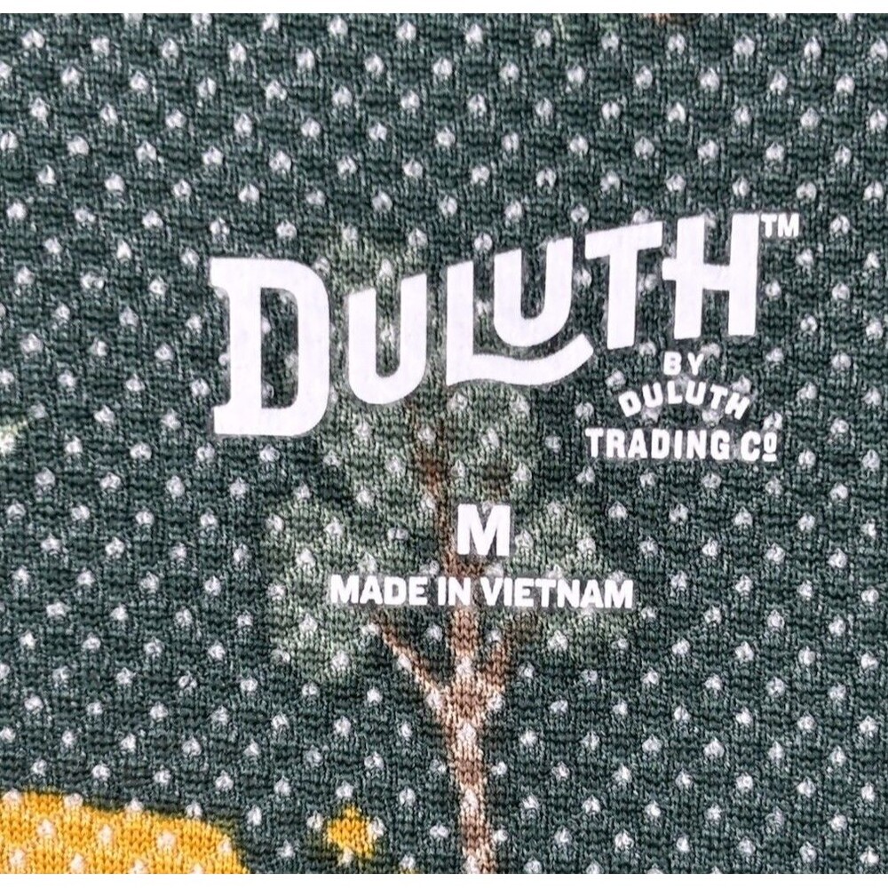 Duluth Trading Women Buck Naked Base Layer Medium L/S Green Deer Forest Print - Picture 3 of 9